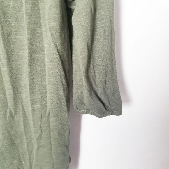 Rewind Women Extra Small Olive Green Crochet 3/4 Sleeve Pullover Top - Picture 8 of 12
